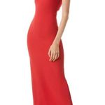 Alice + Olivia Red Bright Poppy Nelle Spaghetti Strap Maxi Cut Out Dress Photo 2