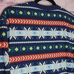 HANNA ANDERSSON WOMENS HOLIDAY LONG JOHN PAJAMA TOP SCANDI SNOWFLAKE FAIRISLE L Blue Size L Photo 7