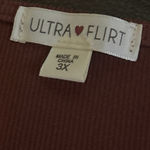 Ultra Flirt  Dress Women's Size 3X Brown Long Sleeve Photo 3