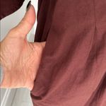 SeamsFriendly Cotton Flax Ankle Length Pleated Flared Dress Brown Size undefined Photo 8