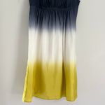 Loft NWT Ann Taylor Silk Ombre Spaghetti Strap Dress Blue White Yellow Size 0 Photo 4
