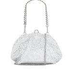 olga berg Charley Hotfix Crystal Bag in White New Womens Clutch Crossbody party Photo 12