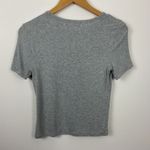 Victoria's Secret Grey Ribbed Knit Cropped Sleep T Shirt Short Sleeve Womens S Photo 2