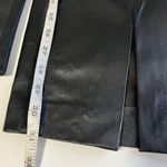 Camila Coelho NEW  Sz M Cora Leather Straight Leg Pants Split Hem Black Photo 8