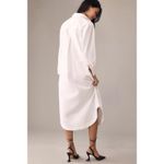 Maeve Anthropologie  The Soren Poplin Cotton Midi Shirt Dress White Size XL Photo 1