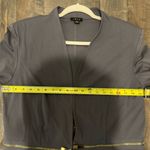 IMAN Slate Gray Knit Blazer Jacket XL | Gold Zip Pockets Work to Weekend Layer Size L Photo 10