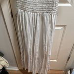 NWT Ruched Bodice Maxi Dress | Ruffle Sleeves‎ & Button Back | Size Medium Blue Photo 2