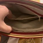 Arcadia Glossy Red and Tan Tote Bag Photo 10