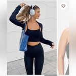 Fabletics New  Cloud Seamless Black Bralette Sports Bra in Large Photo 2