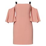 Cinq à Sept Cinq a Sept Bloom Monroe Mini Dress size 6 sheath off the shoulder blush pink Photo 1