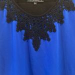 Brixon Ivy  XL Willard Lace Overlay Cobalt Blue Sleeveless Blouse Top Photo 3