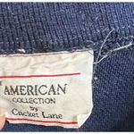 VTG American Collection Cricket Plaid Cape Cod Granny Tartan Knit Top Med/Lg Blue Photo 2