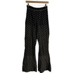 Diane Von Furstenberg  Verdi Black Geometric Print Knit Flare Leg High Rise Pants Photo 11