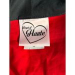 Heart of Haute Red Black Bow Tie Blouse Made In USA Cotton Retro Pinup Medium Photo 4