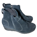 Sorel Women's Evie Bootie Size 9.5 Waterproof Black Suede Zip Wedge Ankle Boots Photo 0