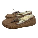 UGG  Dakota Brown Suede Sheepskin Moccasin Slippers Women’s Size 6 Fuzzy Cozy Photo 1