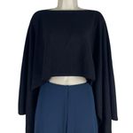 Henri Bendel 100% Cashmere Boatneck T Cape Sweater Black One Size Photo 1