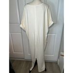FP Beach Free People Oversized Cotton T Shirt Dress Cream Long Maxi Size L Photo 3