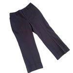 Womyn Brown Cropped Cuff Dress Pants Size 8 Black Photo 1