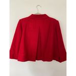 Chelsea & Theodore Red 3/4 Sleeve Lined Blazer Stylish Work Casual Jacket Sz L Size L Photo 3