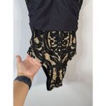Alex Marie Mysterious Burnout One Piece Swim Suit Beige Black Paisley Women’s 16 Photo 6