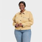 Ava & Viv  Khaki Cropped Chore Jacket Sz 3X Photo 1