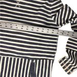 J.Crew  Blue White Stripe Hoodie XS Kangaroo Pockets Drawstring Nautical Photo 7