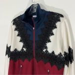 Ganni  Rogers Track Jacket Colorblock Retro Lace NWT Size Medium Photo 2
