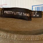 Pretty Little Thing Olive Green Bodycon Short Sleeve Dress Women Size 6 Petite Photo 2
