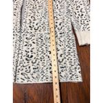 Evolution By Cyrus Open Cardigan Sweater Womens M Cheetah Leopard Slate Cozy White Size M Photo 6