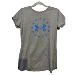 Under Armour  Freedom Womens HeatGear Gray T-Shirt Fitted L‎ Photo 1