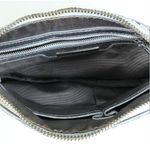 ELLIOT LUCCA Silver Metallic Woven Leather Shoulder Bag Holiday Party Preppy EUC Photo 2