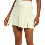 Adidas  Originals Tennis Luxe logo pleated skirt in hazy yellow Womens‎ Size L Photo 0