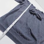 Milly of New York 100% Merino Wool Bow Gray Knit Blouse 3/4 Sleeves Photo 7