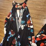 ASTR  the Label Black Floral Jumpsuit Sleeveless Halter Wide Leg Jumper pants xs Photo 2