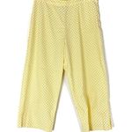 Cambridge Dry Goods Yellow Polka Dot Cotton Capri Pants Womens 12 Photo 0