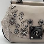 Coach  Drifter Tea Rose Gray Beige Leather Bag Handle Crossbody Shoulder Purse Photo 7