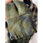 Free People  Anneli Plaid Shirt Jacket Women's XS Boho Grunge Shacket Green Earth Photo 4