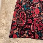 Vintage Cross Country Fashions Midi Skirt Paisley Floral Red Size 8 Photo 5