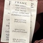 frame denim FRAME Womens Le Crop Mini Boot Pants 24 Bordeaux Coated Mid Rise Denim Wax Red Photo 4