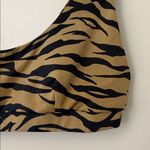 RVCA Top Notch Printed Bralette Bikini Animal Print Size L Black Photo 4
