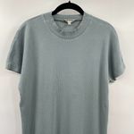 Club Monaco Dress Maxi Ribbed Tea Dyed Mock Neck Stretchy Teal Womens Size XL Photo 4