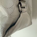 Coach Brooke Perforated Leather Hobo Gray Handbag Photo 4