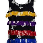 BUSAYO Ropo Splatter Print Tiered Ruffle Maxi Dress Black Size M NWT Size M Photo 7