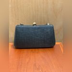 Urban Empressions Textured Black Clutch Hand Bag with Marbled Beaded Handle Photo 2