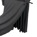 Rolla Coster Black Wrap Plunging V Neck 3 Quarter Sleeve Flowy Tie Waist Dress S Photo 9