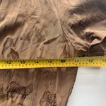 ZARA  brown safari animal novelty midi dress button M Photo 6