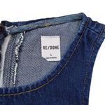 RE/DONE Zip Back lyocell Dress Mini Womens Split Front Large Denim Western Photo 4