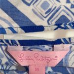 Lilly Pulitzer  Dusk‎ Romper Blue Crush White Floral Paisley Lightweight Summer M Photo 7