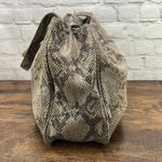 Michael Kors  Fulton Black Python Embossed Leather Hobo Shoulder Bag 2 Photo 4